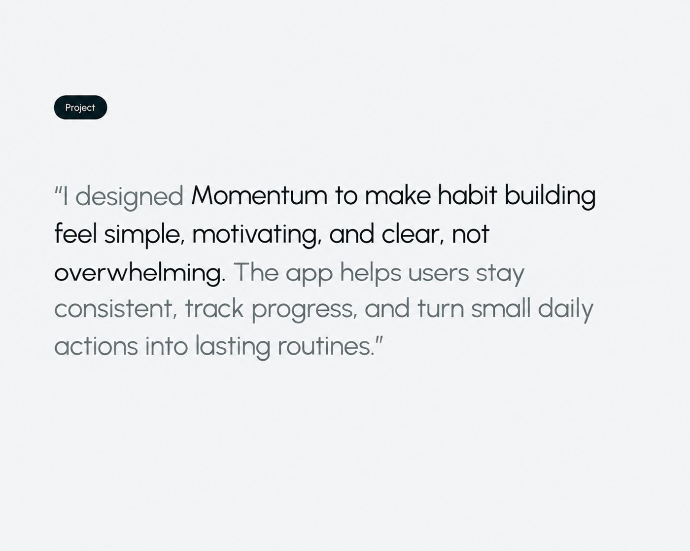 Momentum app design: Project introduction