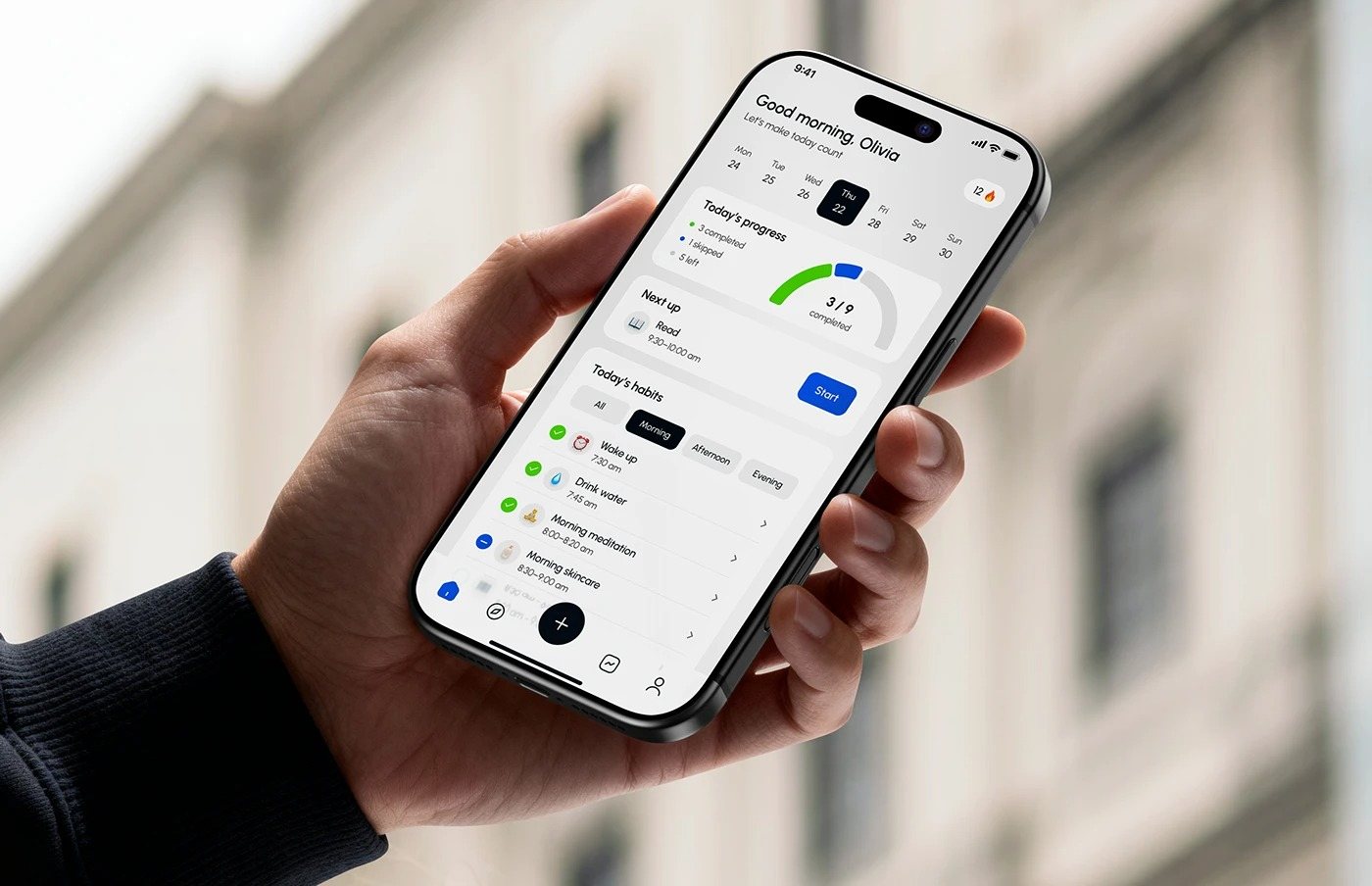Momentum app design: Momentum in everyday use