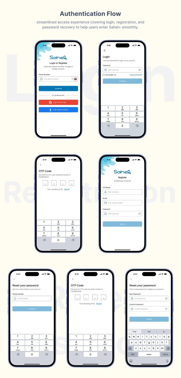 Sahil app design: Authentication flow