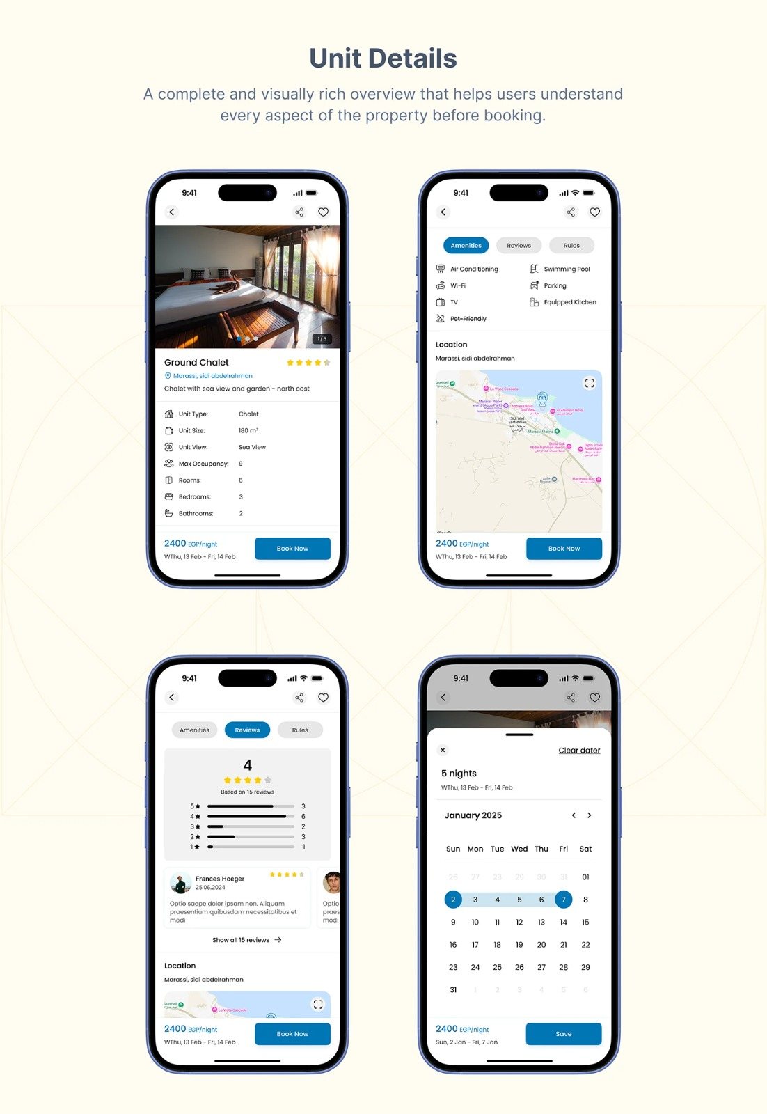 Sahil app design: Unit details